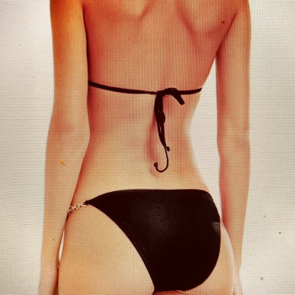 SEXY NWT Elizabeth Hurley Black Chain Bikini - Picture 4 of 5